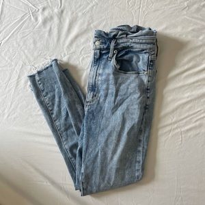 Abercrombie high rise belted paper bag jeans!